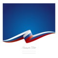 New abstract Russia flag ribbon banner