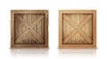 New and aged wooden crate realistic vector Royalty Free Stock Photo