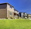 New American home exterior. Royalty Free Stock Photo