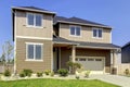 New American home exterior. Royalty Free Stock Photo