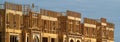 New apartment building under construction on sunny day on blue sky background Royalty Free Stock Photo