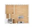 New apartment floor plan top view Royalty Free Stock Photo