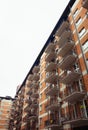 New apartment houses with balconies in Saburtalo area. Royalty Free Stock Photo
