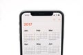 New Apple iPhone X 10 smartphone with all calendar months