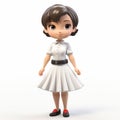 New Apple Model: Female Character In Schoolgirl Style - 3d Render