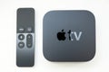 New Apple TV media streaming player microconsole Royalty Free Stock Photo