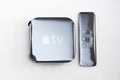 New Apple TV media streaming player microconsole Royalty Free Stock Photo