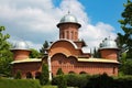 The new Archbishop`s and Royal Cathedral from Curtea de Arges Royalty Free Stock Photo