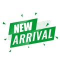 New arrivals text vector eps in green Royalty Free Stock Photo