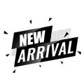 New arrivals text vector eps in black Royalty Free Stock Photo