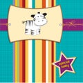 New arrived card with zebra