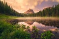 Reflection of nature in the north of Italy Royalty Free Stock Photo