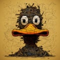 New Artwork Of Famous Duck With Rotten Eyes By Dennis Irwin