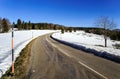 New asphalt auto road in Alsace mountains Royalty Free Stock Photo