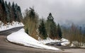 New asphalt auto road in Alsace mountains Royalty Free Stock Photo