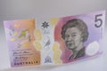 New Australian Five Dollar Banknote Royalty Free Stock Photo