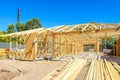 New Australian house timber frame installation