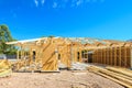 New Australian house timber frame installation