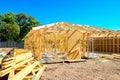 New Australian house timber frame installation