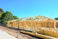New Australian house timber frame installation