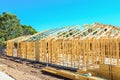 New Australian house timber frame installation