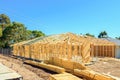 New Australian house timber frame installation