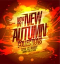 New autumn collections, vector banner design template