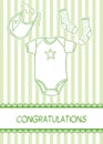 New baby arrival card Royalty Free Stock Photo