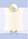 New baby boy announcement card Royalty Free Stock Photo