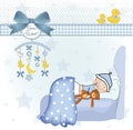 New baby boy shower announcement Royalty Free Stock Photo