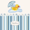 New baby boy shower card Royalty Free Stock Photo