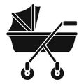 New baby carriage icon, simple style Royalty Free Stock Photo