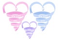 New baby heart shaped ribbon, vector Royalty Free Stock Photo