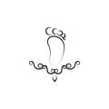 New baby leg concept line icon. Simple element illustration. New baby leg concept outline symbol design from Motherhood set. Can b Royalty Free Stock Photo