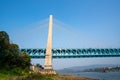 New Baishatuo Yangtze River Railway Bridge under blue sky