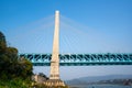 New Baishatuo Yangtze River Railway Bridge under blue sky