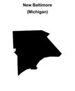 New Baltimore outline map Royalty Free Stock Photo