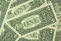 New banknotes of one US dollar background Royalty Free Stock Photo
