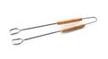 New barbecue tongs with wooden handle
