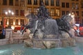 The new Bartholdi fountain in Place des Terreaux Royalty Free Stock Photo