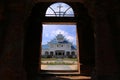 New Basilica of Our Lady of La Vang, view from the gate of the old bell tower Royalty Free Stock Photo