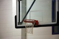 New basketball hoop at kids sports center Royalty Free Stock Photo