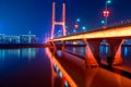 Bayi Bridge - the first cable-stayed bridge in Jiangxi Province Royalty Free Stock Photo
