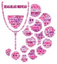 New Beaujolais wine word cloud Royalty Free Stock Photo