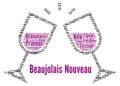 New Beaujolais wine word cloud concept Royalty Free Stock Photo