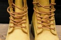 New beautiful brown yellow warm mountain women's winter Timberland tracking shoes, boots, sneakers, trainers logo on