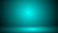 New Beautiful Concept Cyan Stage 3D Rendered Empty Room space with Spot Light. New elegant empty room with a white spotlight on