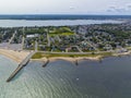 New Bedford Harbor aerial view, MA, USA Royalty Free Stock Photo