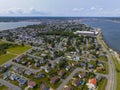 New Bedford Harbor aerial view, MA, USA Royalty Free Stock Photo