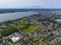 New Bedford Harbor aerial view, MA, USA Royalty Free Stock Photo